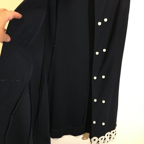 Vintage 60s Dark Blue Mini Dress Mod Shift Volup Plus Size Twiggy Barbie (IB) - Picture 16 of 16